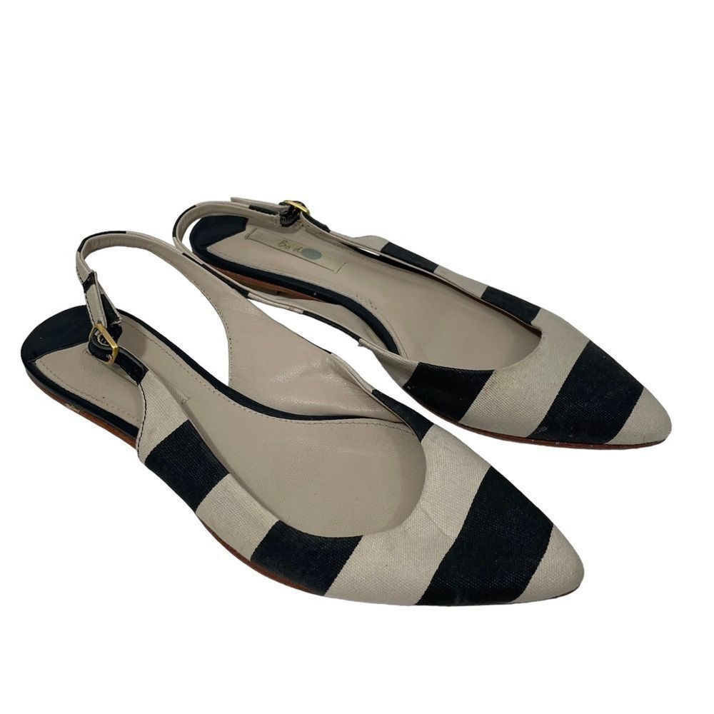 Boden Striped Pointed Toe Flats